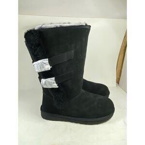 UGG Aletheia Leather Black Boots BRAND NEW Women's 9